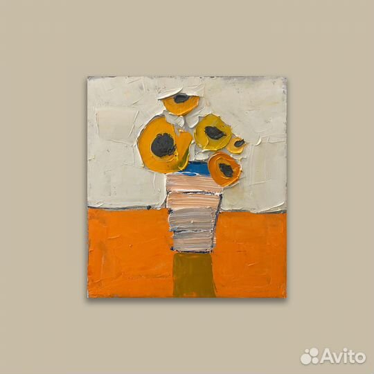 Картина маслом на холсте цветы