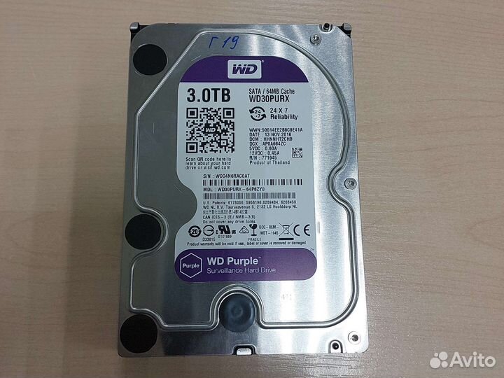 Жесткий диск wd30purx 3Тб