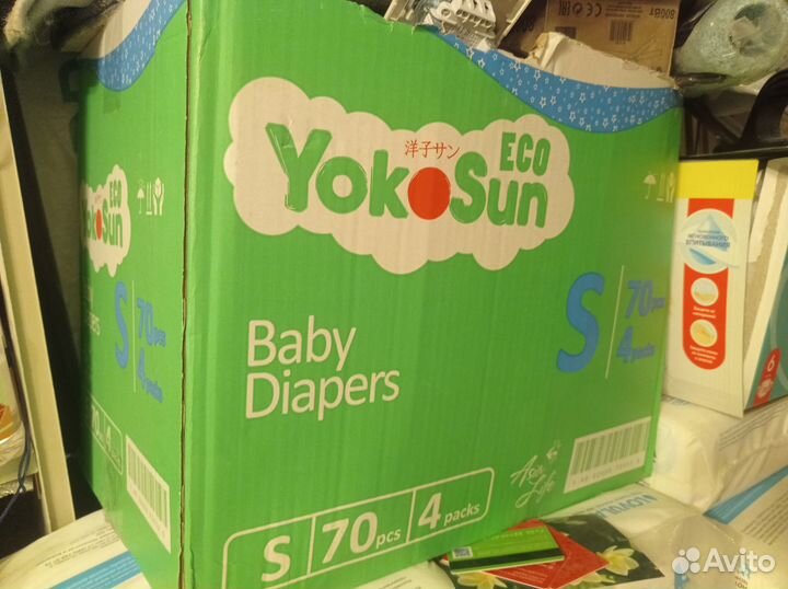 Подгузники YokoSun Eco размер S (3-6 кг)