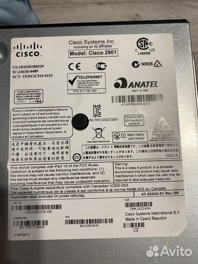 Маршрутизатор Cisco 2901/K9 V06
