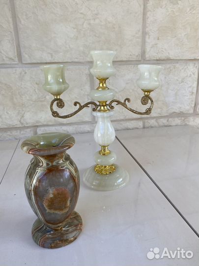 Вазочка и пепельница из оникса