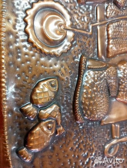 Картина медная чеканка СССР