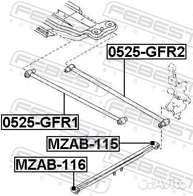 Сайлентблок mzab-115 mzab-115 Febest