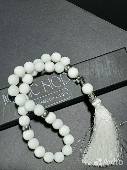 Четки православные Белый агат имитация