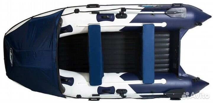 Лодка пвх Gladiator E350 PRO бело/темно-синий