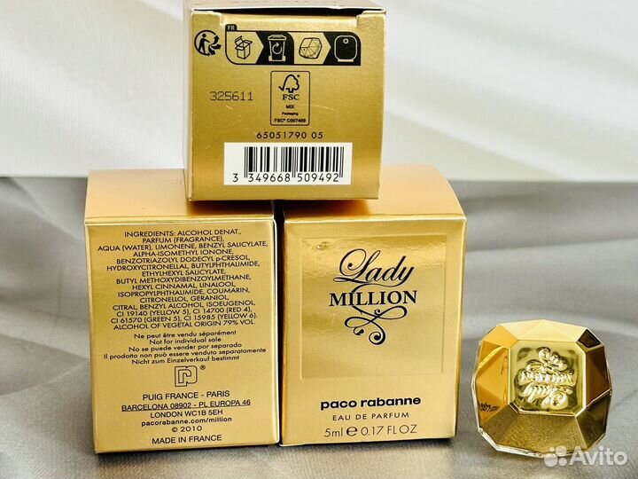 Paco Rabanne Lady Million edp Миниатюра Духи