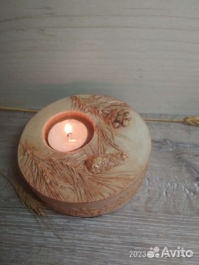 Подсвечник из гипса