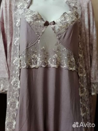 Пеньюар из вискозы с кружевом Cotpark Турция 48/50