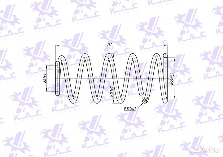 Пружина (2 шт.) передней подвески Hyundai Getz
