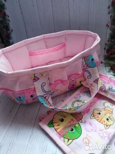 Люлька-переноска для кукол. Ручная работа