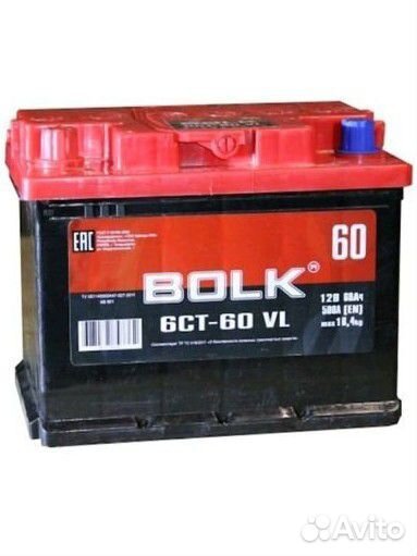 Аккумулятор автомобильный Bolk AB601