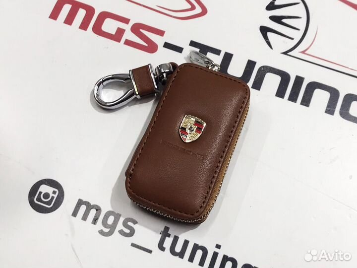 Ключница универсальная Porsche коричневая