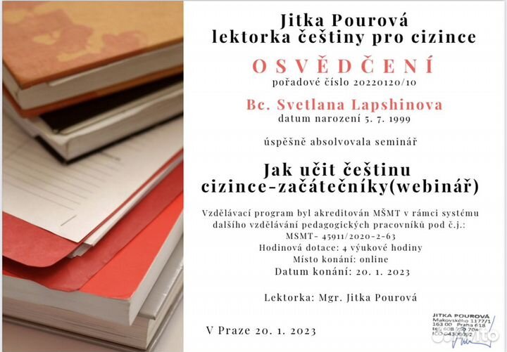 Репетитор чешского языка