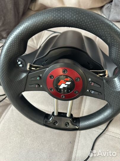 Игровой руль с педалями и коробкой передач