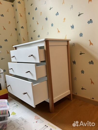 Комод ellipse classic 3 ящика молочный