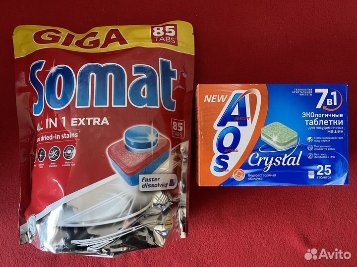 Гели, капсулы для стирки, таблетки для посудомойки