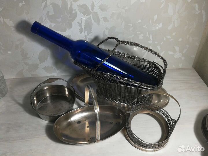 Сахарница, молочник посеребренные