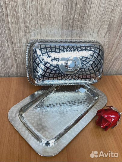 Масленка из серебра