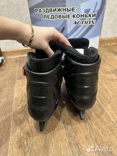Коньки хоккейные action раздвижные 33-36р