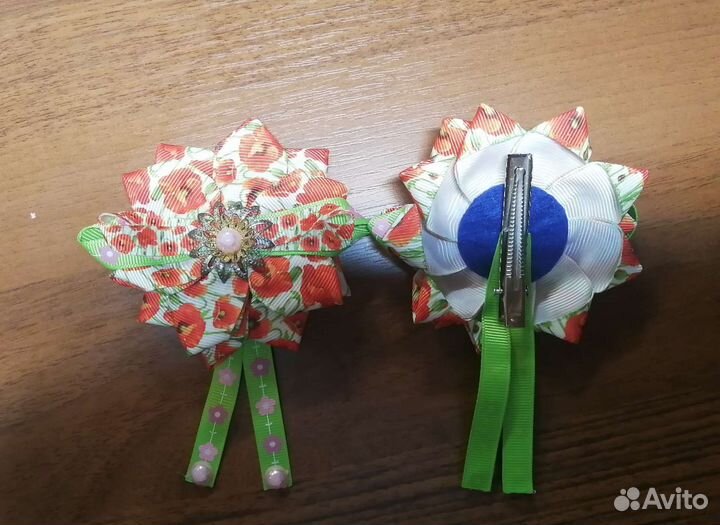 Бантики, крабик, повязка на ручку ручной работы