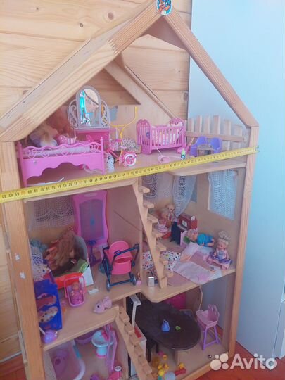Кукольный домик с мебелью большой