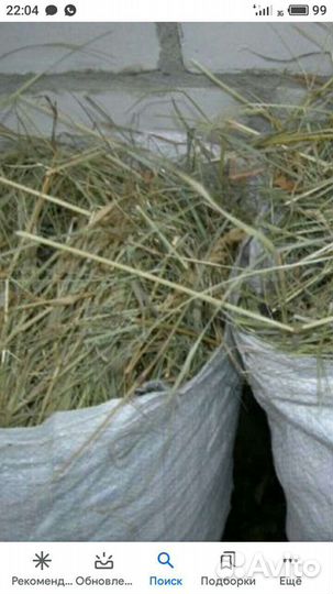 Сено в мешках