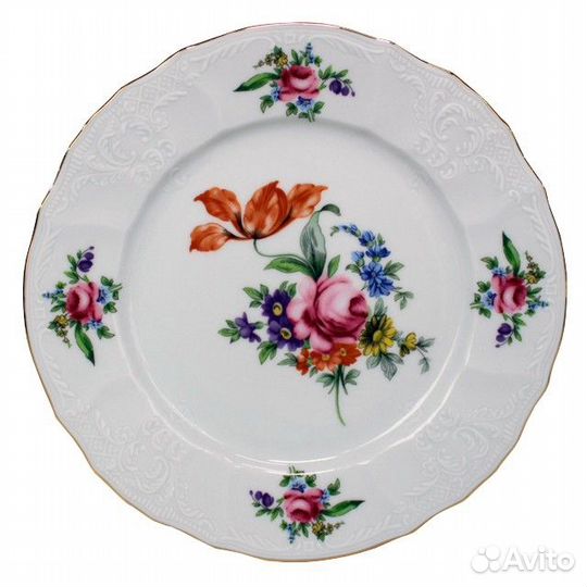 Тарелка thun Bernadotte Мейсенский букет 17см десе
