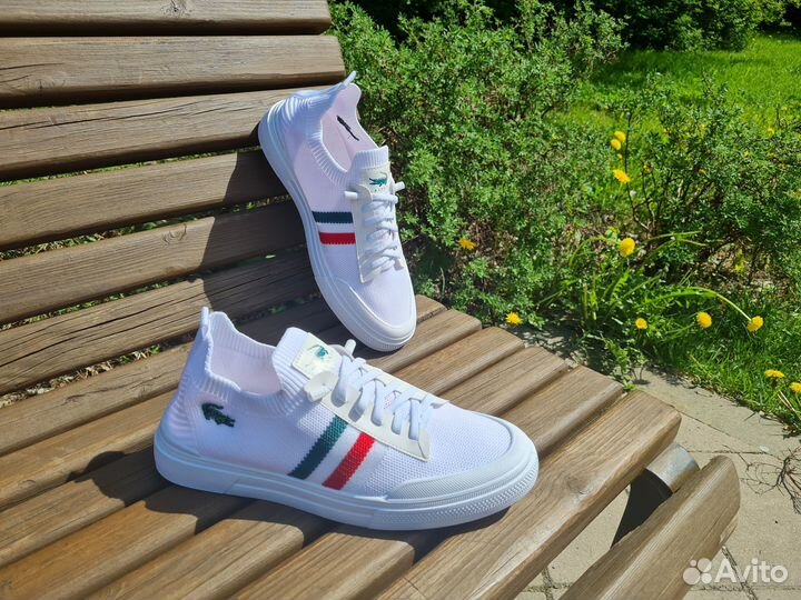 Мужские кеды Lacoste белые