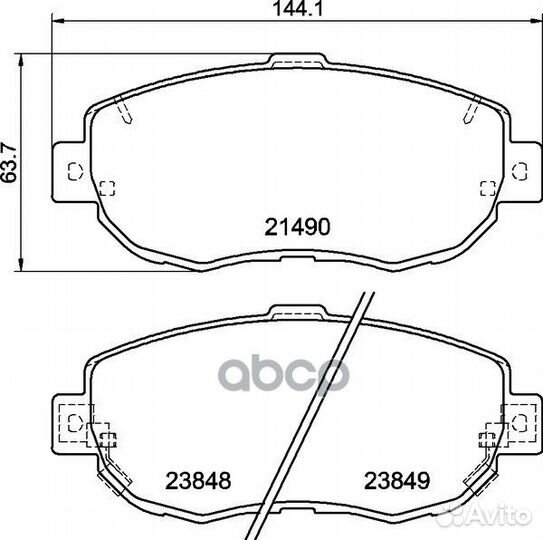 Колодки тормозные дисковые перед NP1073 NIS