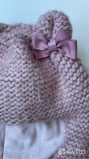 Шапка шлем для девочки 46 48 зима BabyGo