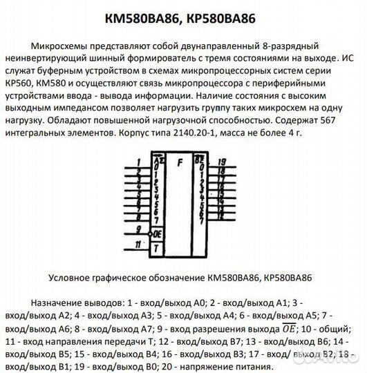 Микросхемы кр580ва86, за 5 шт