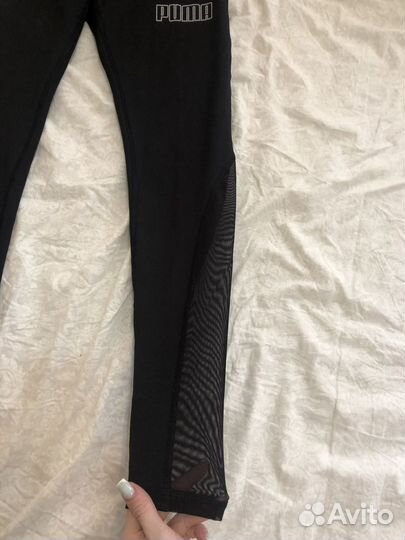 Леггинсы puma высокая посадка, с сеткой