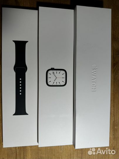 Часы apple watch 7 45 mm midnight blue