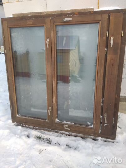 Деревянные окна со стеклопакетом бу