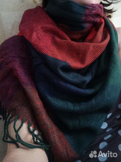Шарф разноцветный акрил, шерсть