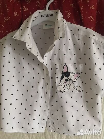 Платье Next, рубашка и шорты джинсовые