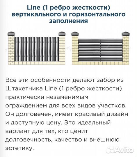 Металлический штакетник