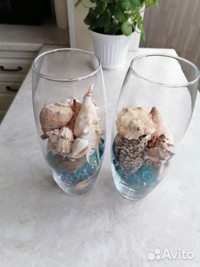 Вазы с ракушками
