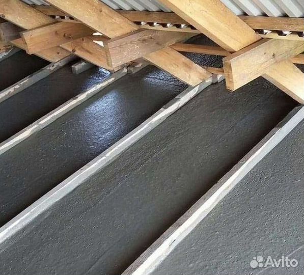 Утепление кровли заливкой из пенобетона