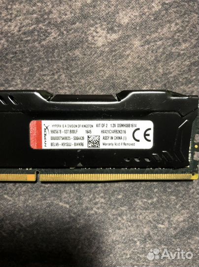 Оперативная память ddr4 HyperX fury 8gb