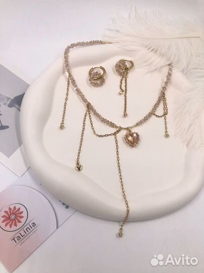 Чокер в стиле Pinterest персиковый