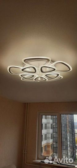 Установка люстр