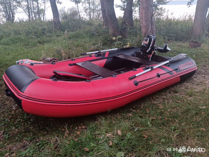 Надувная лодка пвх бу с мотором
