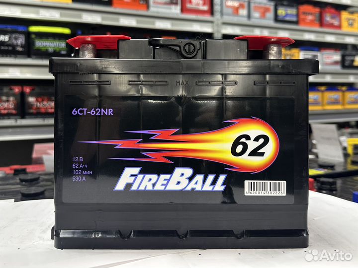 Аккумулятор Fireball 62 Ач обр 530 А