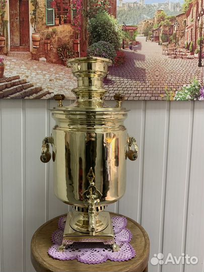 Самовар угольный на дровах 7-8 л Шемарин