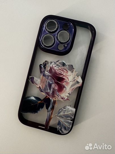 Силиконовый чехол с принтом для iPhone 14 Pro