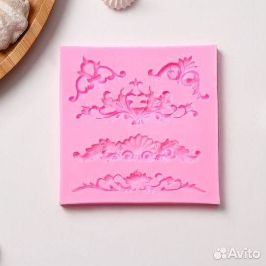 Молд Доляна «Вензеля, лепнина», 10,510,50,7 см, цв