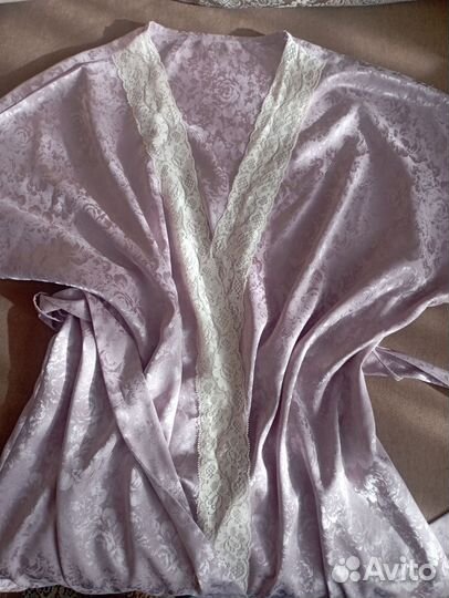 Кружевной халат с сорочкой