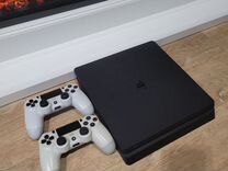 Sony playstation 4 slim 500gb+2геймпада+много игр