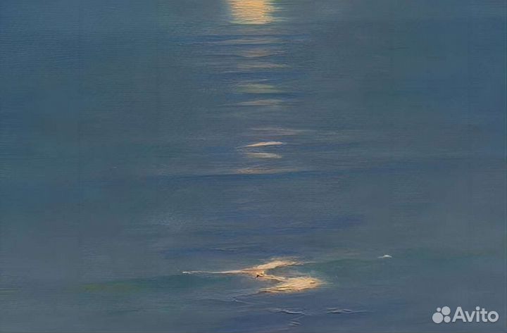 Красивая картина маслом синее море